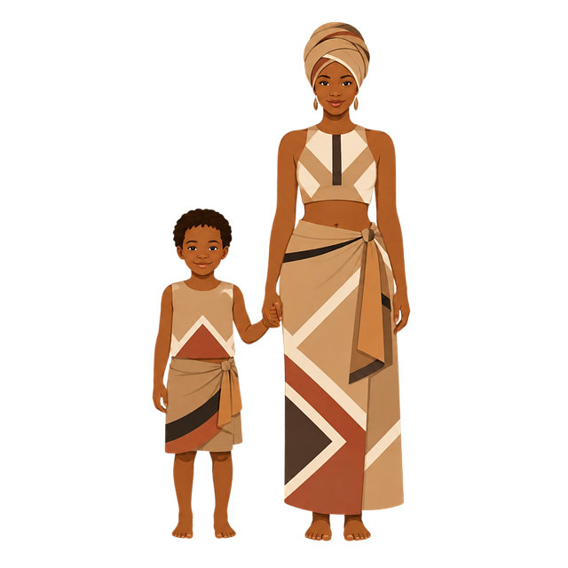 Afrikanische Mutter, Mutter Und Sohn