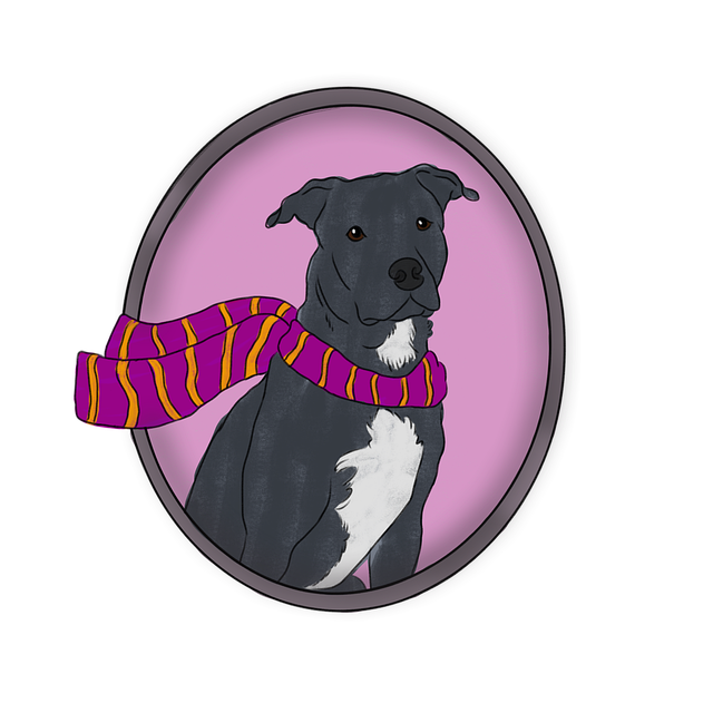 Free dog pet pitbull illustration