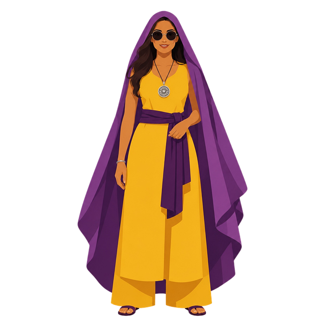 Indische Mode, Gelbes Kleid