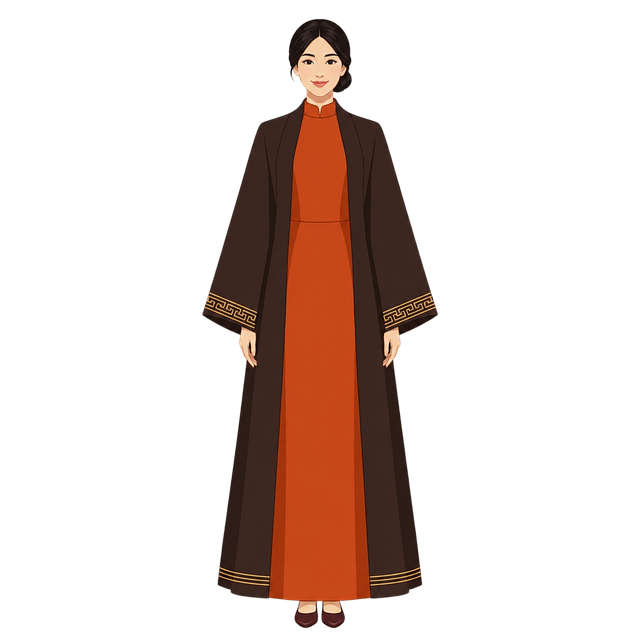 Free traditional clothing asian fashion graceful woman vector