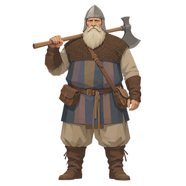Guerrero Medieval, Hacha De Batalla