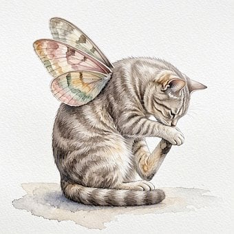 Kat, Kæledyr, Illustration, Fantasi