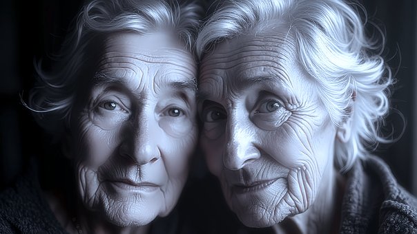 Portret, Verouderen, Tweeling