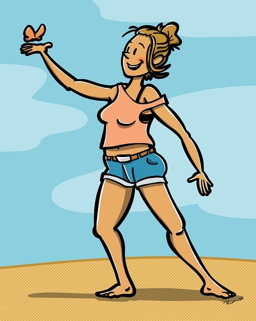 Free Beach Woman illustration and picture