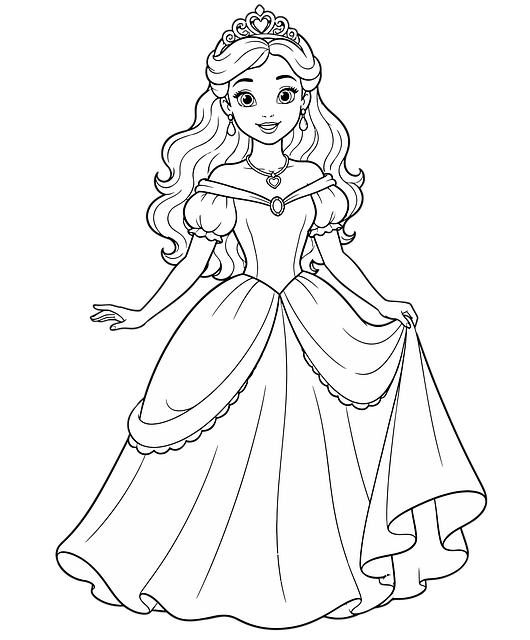Free Princess Drawing illustration and picture