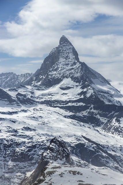 Matterhorn, Suiza, Alpes, Nieve, Montaña