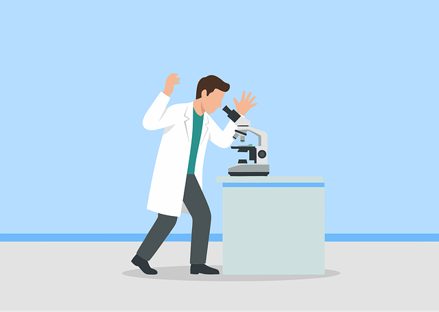 Free scientist microscope laboratory vector