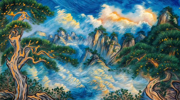 Landschaftsmalerei, Fantasie, Baum