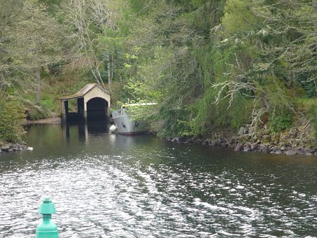 Loch, Bådskur, Skotland, Sø, Natur, Grøn