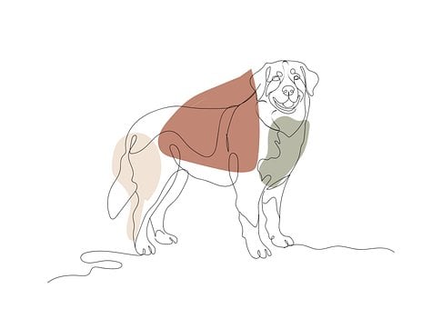Free Dog Line Drawing photo and picture