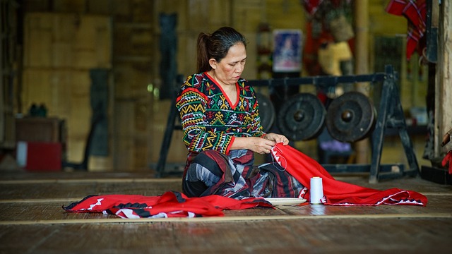 Handwerkerin, Weben