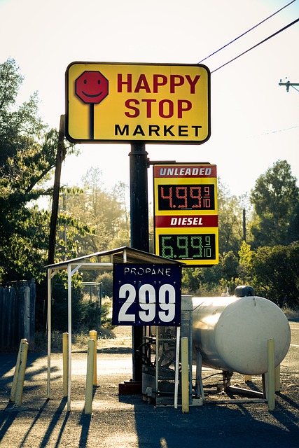 Free Gas Station Sign photo and picture