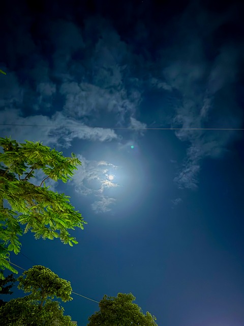 Månen, Nat, Natur, Stjerner, Himmel