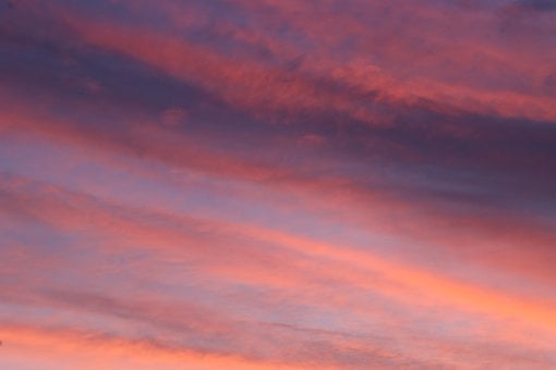 Solnedgang, Farverig, Røde Skyer, Daggry