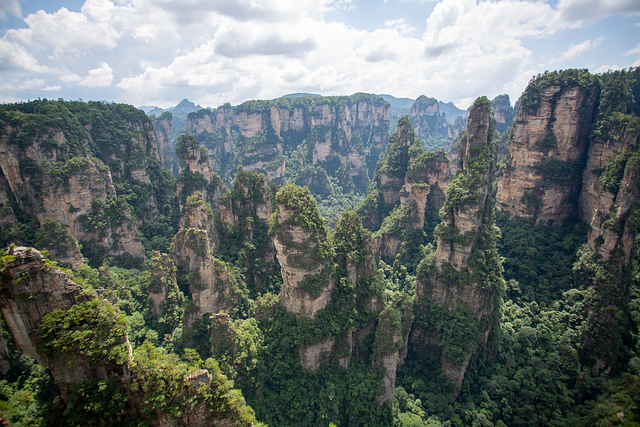 Zhangjiajie, Góry, Skała, Las, Natura