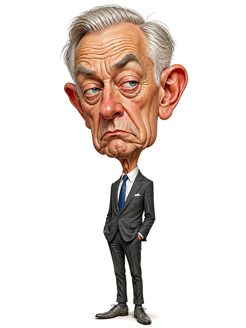 Caricatura, Hombre, Hombre Mayor, Traje