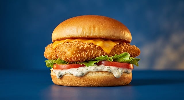Free Burger Fish Burger photo and picture