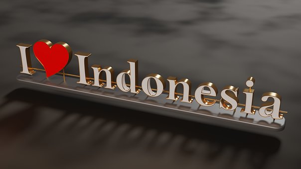 Indonesien, Hjerte, Typografi, Bronze