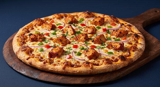 Pizza, Kyllingepizza, Tikka Pizza
