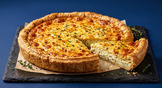 Quiche, Quiche Lorraine, Ost, Tærte