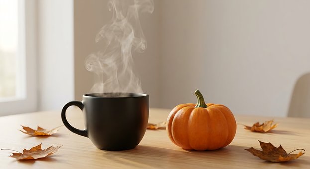 Halloween, Hrnek Na Kávu, Dýně, Pára