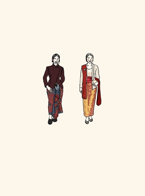 Free indonesian costume traditional clothing culture illustration