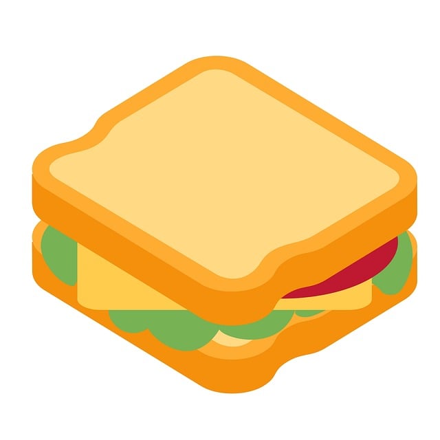 Free sandwich isometric bread illustration