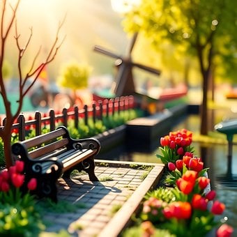 Free Tulip Bench illustration and picture