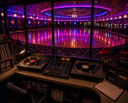Free Disco Roller Rink illustration and picture