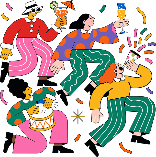 Free party celebration dancing vector