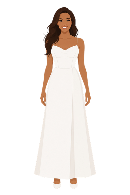 Mulher Elegante, Vestido De Noite Branco
