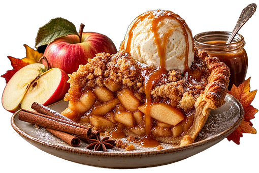 Free Apple Pie Ice Cream illustration and picture