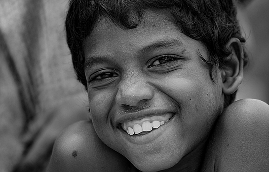 Free Black And White Smile photo and picture