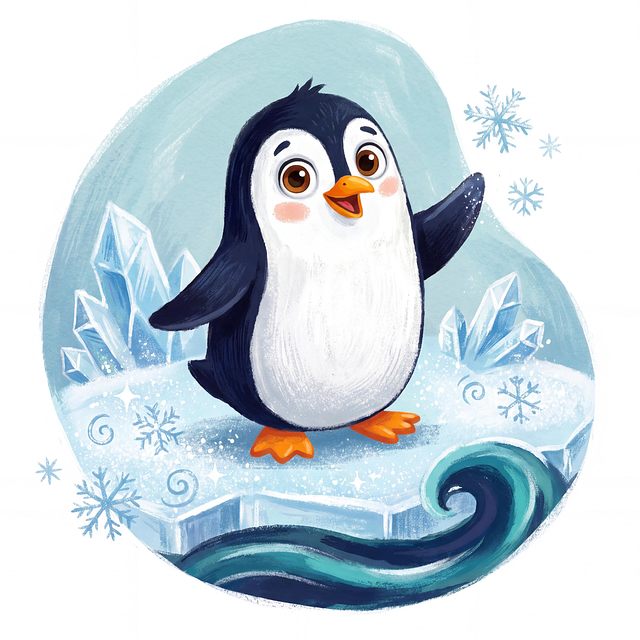 Free cute penguin children illustration penguin illustration