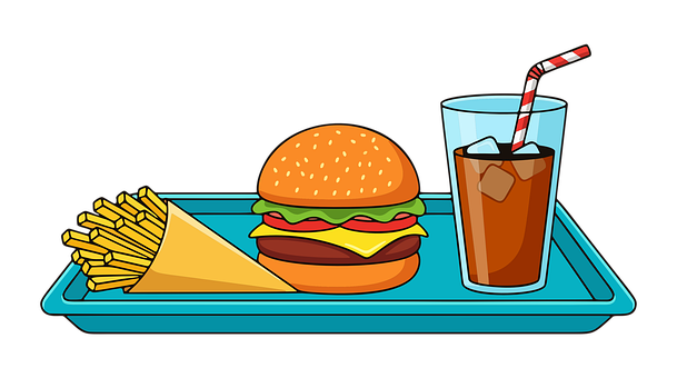 Essen, Fastfood, Burger, Pommes Frites
