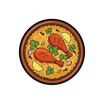 Reis, Hähnchen, Trommelstock, Zitrone