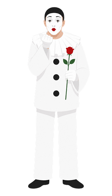 Free pierrot mime pantomime vector