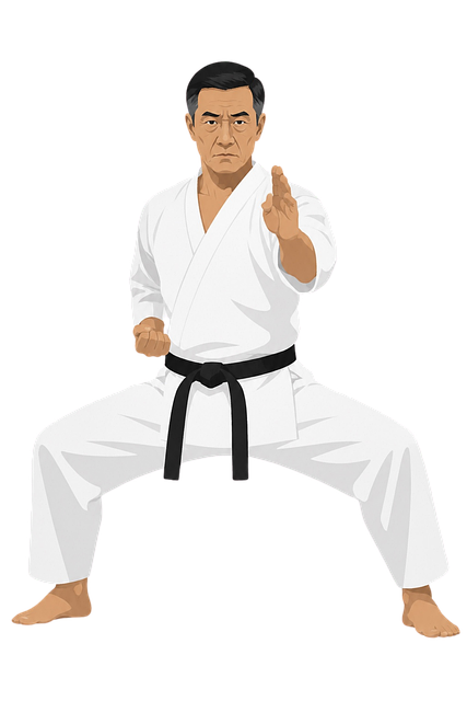 Free karate martial arts black belt vector