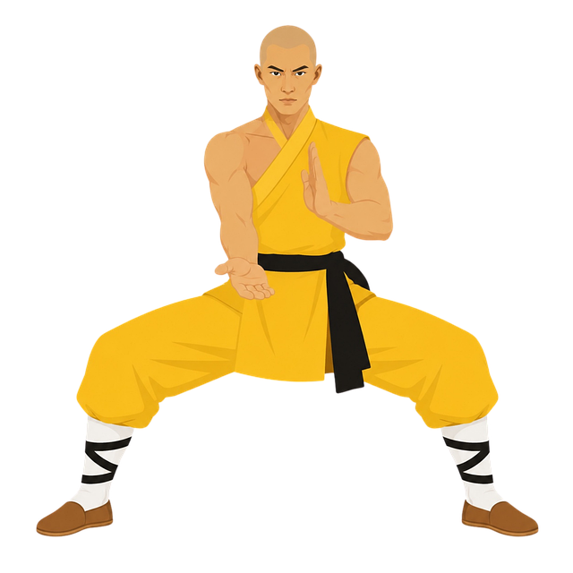 Free shaolin monk martial arts kung fu vector