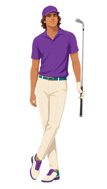 Free man golfer golf vector