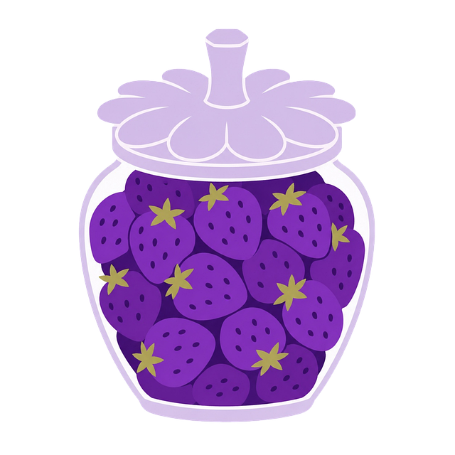 Paarse Aardbeien, Glazen Pot
