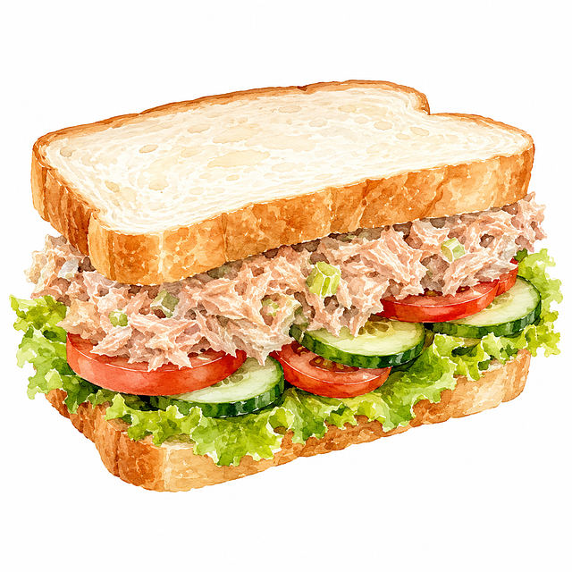 Free sandwich tuna lettuce illustration