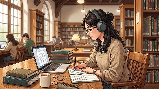 Free Library Student illustration and picture