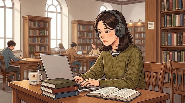 Free Library Student illustration and picture