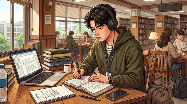 Free Library Student illustration and picture