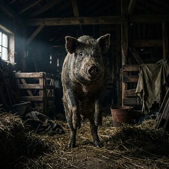 Free Pig Barn illustration and picture
