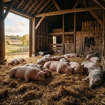 Free Pigs Barn illustration and picture