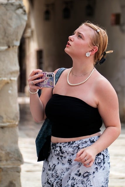 Frau, Mädchen, Smartphone, Nachdenken