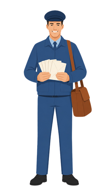 Free Mailman Postal Worker vector and picture