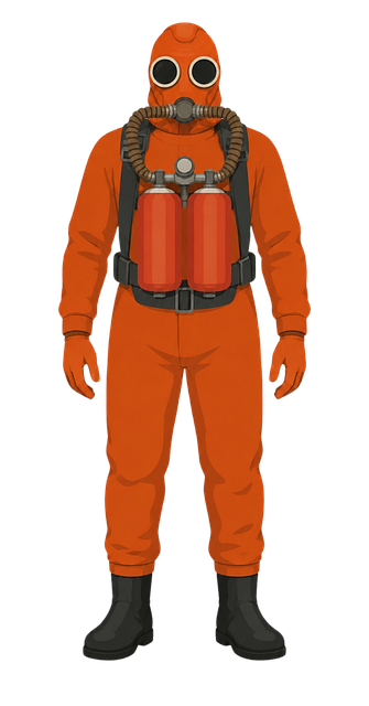 Free diver deep sea diver diving suit vector